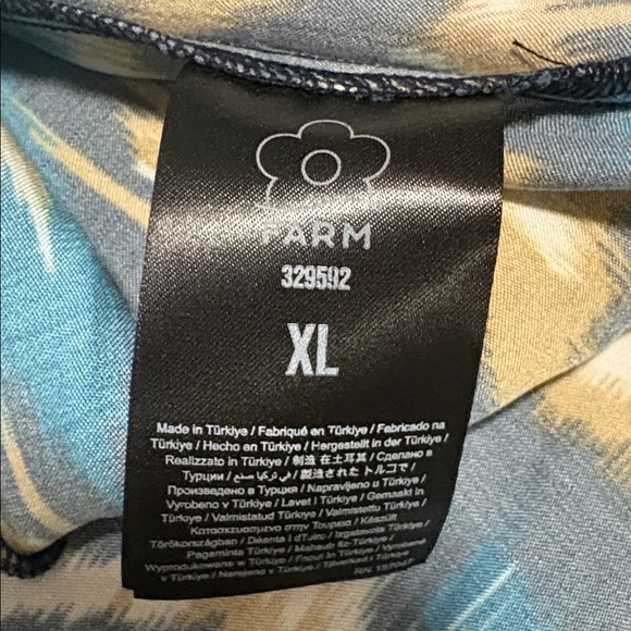 Farm Rio Blue Pineapple Ikat LENZING™ ECOVERO™ Viscose Maxi Dress. - Picture 9 of 9